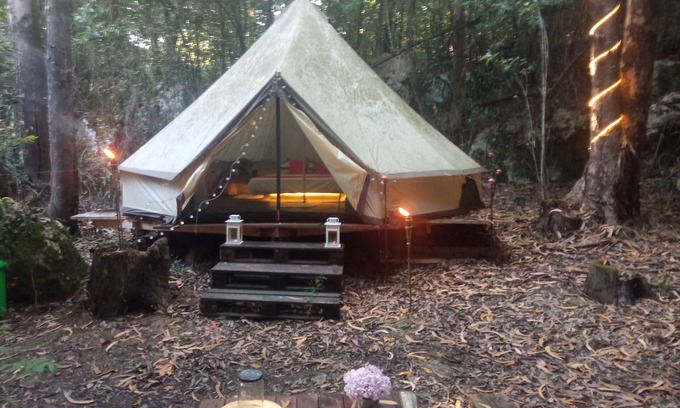 La Iglesia Cabin | Treehouse in rural forest area, charming Tipi Glamping tent in downtown area