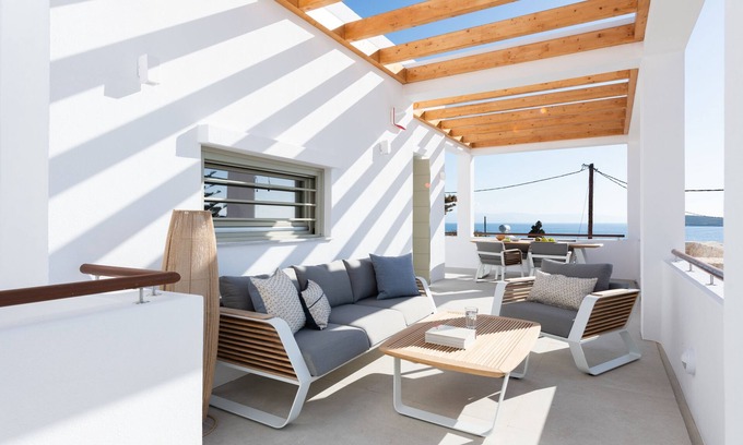 Drios Apartment | Triotissa w/t balcony sea view