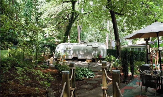 DeKalb County House | Tropical Airstream Oasis with Sauna, pool and Hot-tubl!