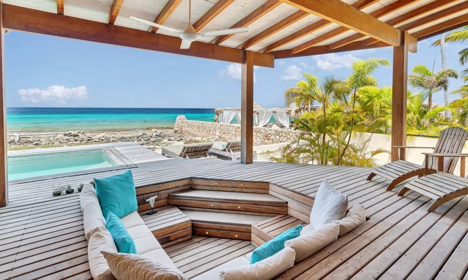 Belnem Cabin | Tropical Beach Lodges - oceanfront, private pool, direct sea & beachclub access