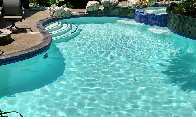 Lake Forest House | Tropical Home, Heated Pool, Spa, Fire Ring, Fireplace, Central Air, Pool table
