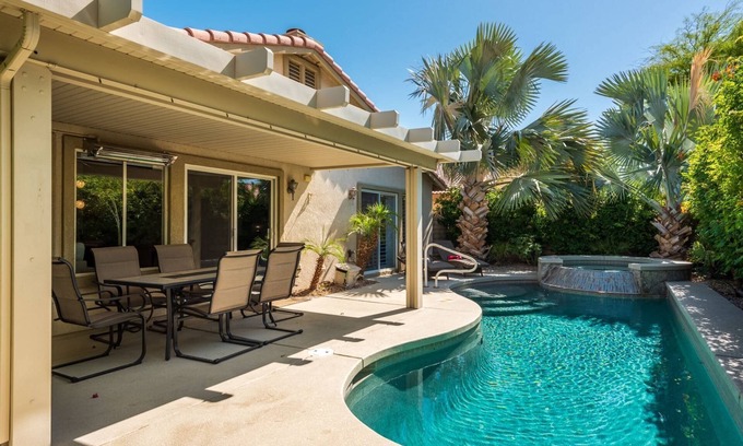 Indio House | Tropical Oasis at Indian Palms w/Pool/Spa, Mountain View, Close to Music Festivals, in Golf Resort