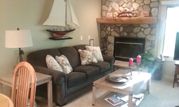 Harbor Springs Condo | Trout Creek #145.great location.includes Nubs Nob ski locker.