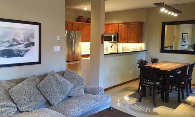 Upper Village Condo | True Ski-in/Ski-out. Updated. Blackcomb. Sunny! Sleeps 4.