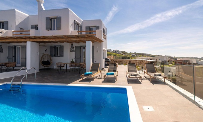 Glinado Villa | Turquoise Villa - Naxian Sunset Villas complex - Private Pool
