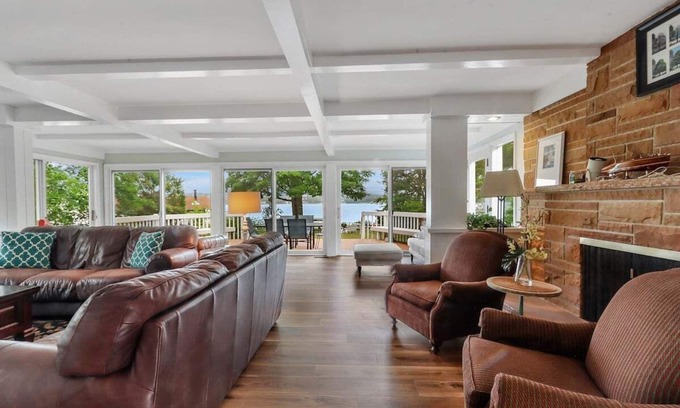 Twin Lakes House | Twin Lakes Escape |Lake Mary Lakefront |Private Pier |Swim |Views Throughout |Gas Fireplace |Firepit