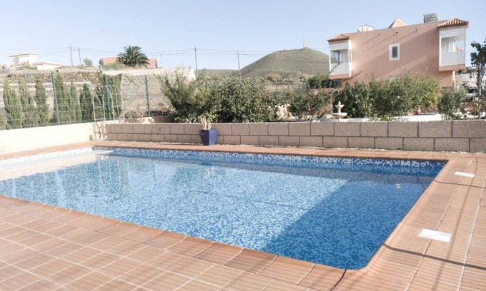 Granadilla de Abona Apartment | Two bed two bath (both with walkin shower) Apt. with 10X5 heated pool.