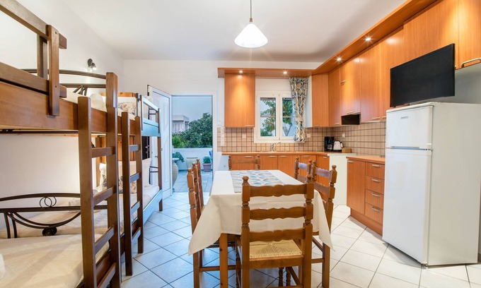 Paros Apartment | Two-Bedroom Apartment without Kitchen (6-7 Adults) - First Floor Livadia Beach.