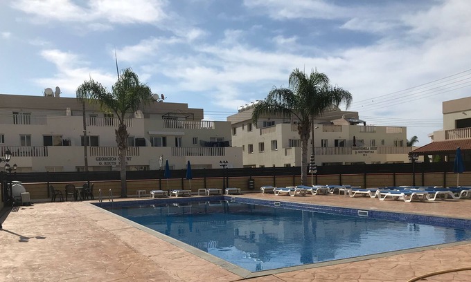 Liopetri Apartment | Two bedroom ground floor apartment with large communal pool in relaxing location