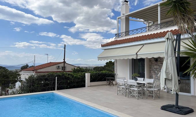 Vouliagmeni Villa | Two-Bedroom Villa Reina with Private Outdoor Pool on Vouliagmeni Hill