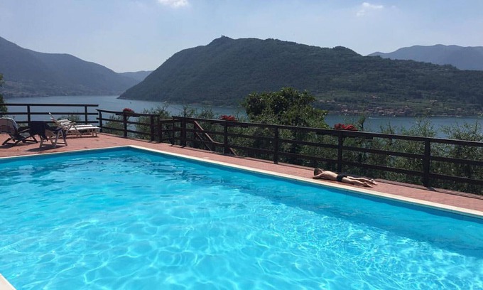 Sale Marasino Apartment | Two-room apartment in Residence with swimming pool and panoramic lake view in Sale Marasino