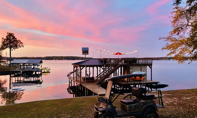 Jonesboro House | Two-story boathouse, golf cart, hot tub, kayaks, paddle boards, fishing lights!