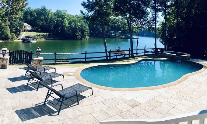 Bowling Green House | Ultimate Lakeside Retreat - Pool, Hot Tub, Private Dock, Outdoor Fireplace,