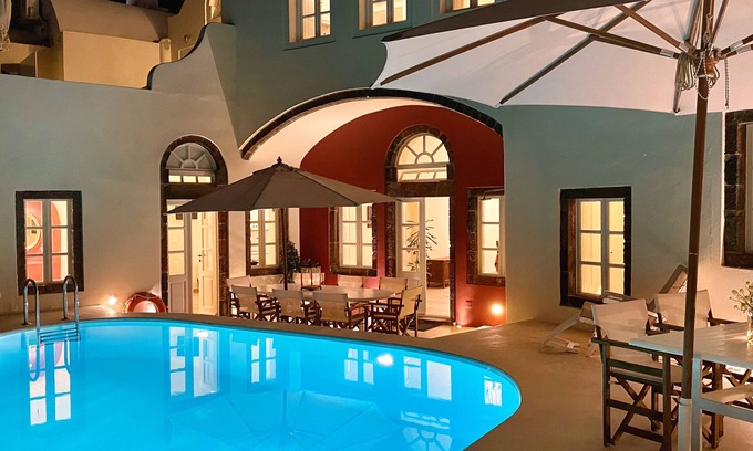 Oia Villa | Unique 1868 Winery Canava - Caldera View, Private Pool, Hot tub, Sunbathing deck