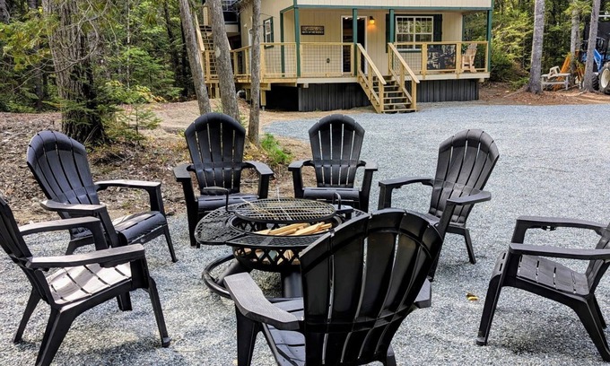 Hancock Cabin | Unique Cabin with Treehouse Suite. Hot Tub! Luxurious & Private near Bar Harbor