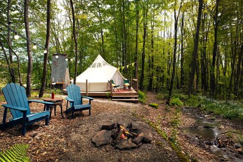 Roxbury Other | Unique Cozy Bell Tent with Wooden Deck in New York