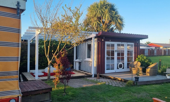 Westport Cottage | Unique, delightful Tiny Home with Alfresco living area including retro Poptop.
