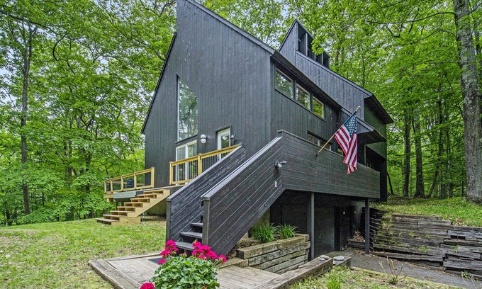 Birchwood Farms House | Unique home on picturesque, wooded private lot with firepit & furnished deck