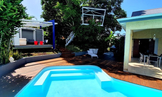 Dampierre Villa | Unique in Guadeloupe: Villa 400 m from the beach with mango tree house