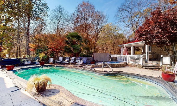 Chester County House | Unique riverfront studio with pool, hot tub, W/D access, grill & AC