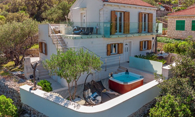 Rogac Villa | * Uniquely designed Villa Ivana Solta Island with Jacuzzi and sea view*