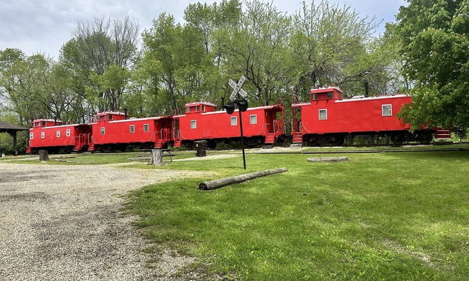 Orange Prairie Cottage | Uniquely Quaint Santa Fe Train Caboose 2