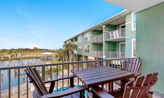 Fort Morgan Pines Condo | Unwind at Navy Cove 2106 – Relaxing Bay Views!