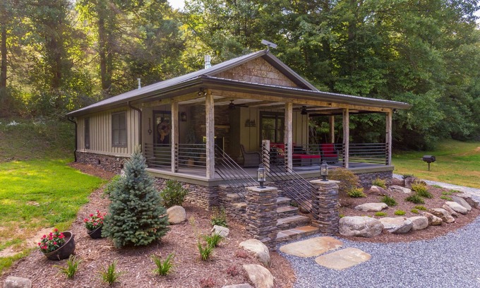 Linville House | Up the Creek - single level modern farmhouse