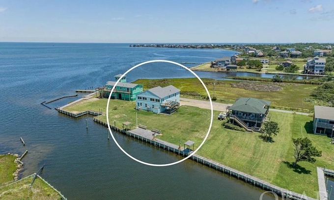 Frisco House | UPDATED for 2024! Waterfront dog friendly home on deep water with dock in Frisco