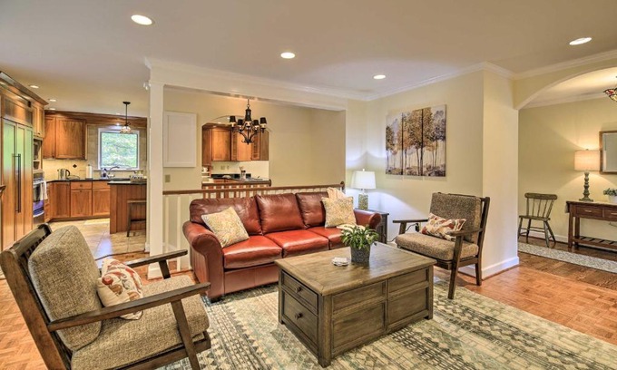 Kingsport House | Updated Ranch-Style Home with Scenic Deck, Pond