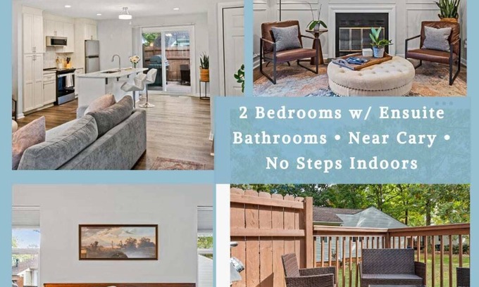 Southwest Raleigh House | Upscale Raleigh Retreat | Pet-Friendly | Back Deck