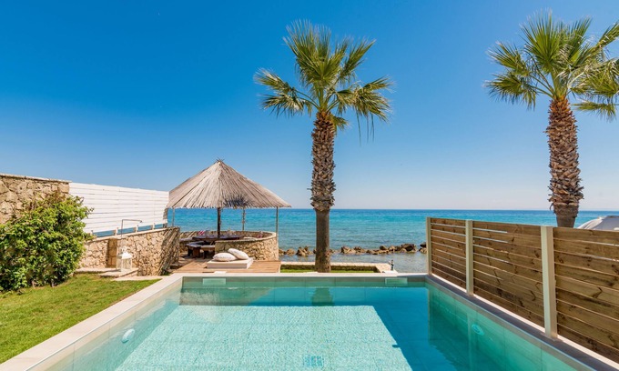 Drosia Villa | Uranus Deluxe SeaFront Villa, a Secluded Gem