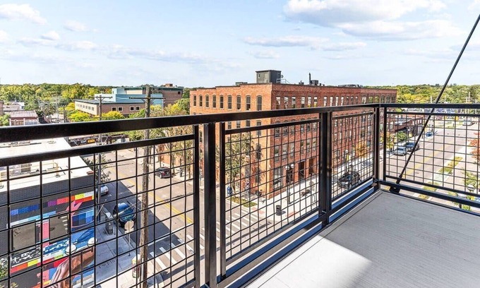 Old West Side Apartment | Urban Condo with Balcony in Downtown Ann Arbor