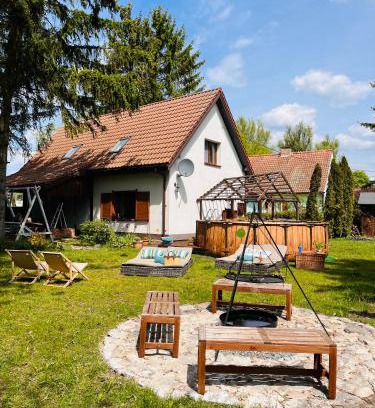Nowe Guty House | Uroczy dom nad jeziorem Śniardwy tuż obok plaży