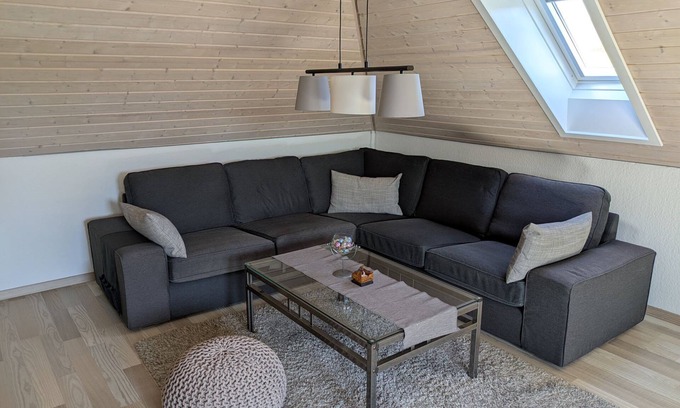 Oberschwarzach Apartment | Vacation apartment with relaxation area in the garden