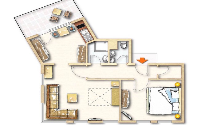 Haeusern Apartment | Vacation apartment, 47-59sqm, 1 bedroom, max. 4 persons