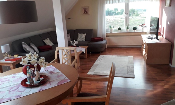 Wesel Condo | Vacation apartment Am Damm with a direct view of the Rhine DTV 4 stars