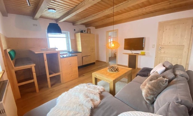 Mitterfirmiansreut Apartment | Vacation apartment (50 sqm) for two people with fully equipped kitchen