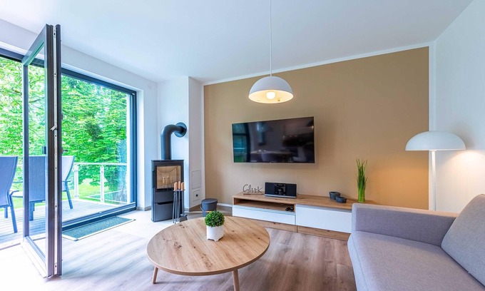 Krakow am See Apartment | Vacation directly on Lake Krakow in an apartment with balcony
