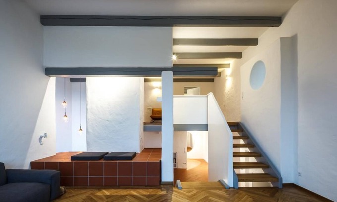 Rot am See House | Vacation home - Bauhaus style, fenced garden, fireplace