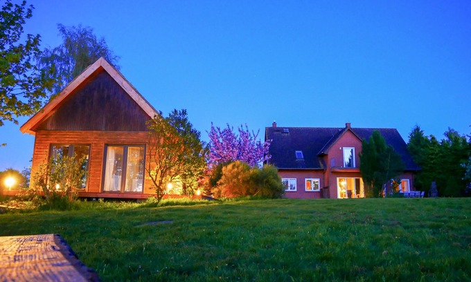 Mesekenhagen House | Vacation home for up to 12 people on the Baltic Sea/Bodden with rowing boat and sauna