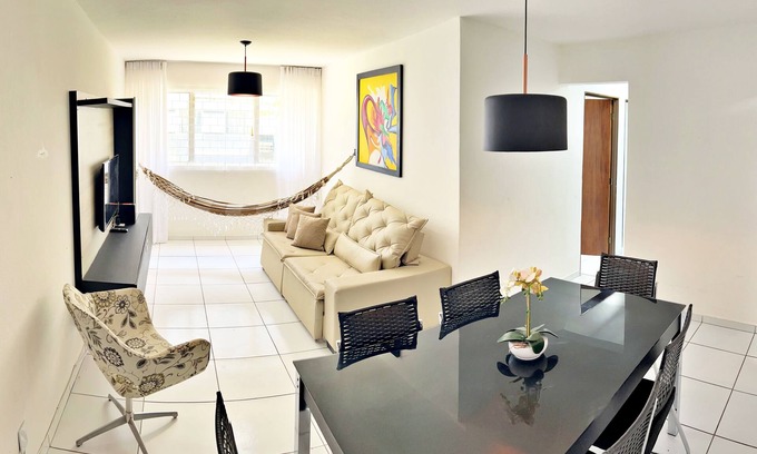 Ponta da Terra Apartment | Vacation - Jardim Tropical Condominium - apt. 102 with 3/4 bedrooms and air conditioning
