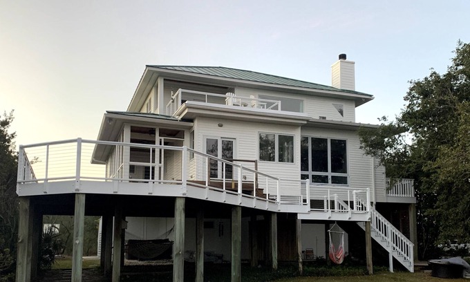 Myrtle Grove House | Vacation Rental - One of Kind in Wilmington and Beaches Area Boat Slip, Hot Tub