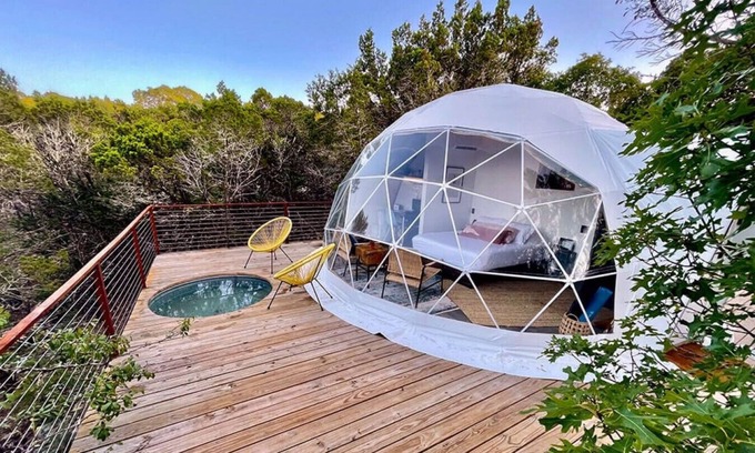 Oatmeal House | Vagary: Luxury Glamping in Treetop Dome + Dip Pool