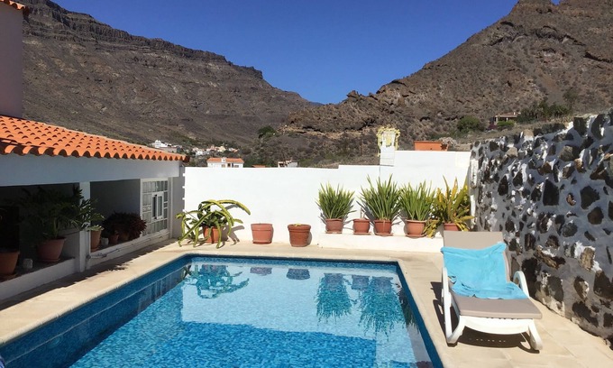 Mogan Cottage | Very quiet house, pool, terrace and sea views