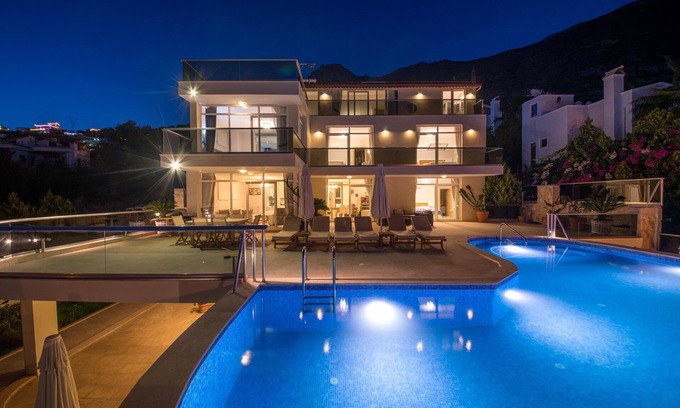 Kalkan Villa | VİLLA NO COMPARE 6 BEDROOM AND 2 LIVING ROOM WITH 2 BIG SWIMING POOL IN KALAN