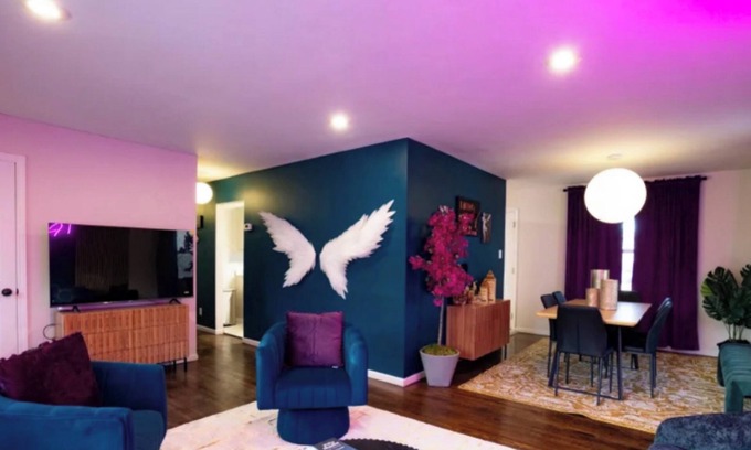 Miller Beach House | Vibrant Villa with Private Hot Tub in Miller Beach