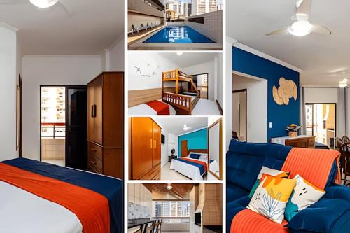 Tupi Apartment | Vila Tupi-Praia Grande , 100 metros da praia, 2 quartos ,sendo uma suíte, Piscina , varanda com churrasqueira, garagem , Wi-Fi