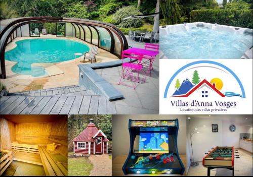 Saint-Die Villa | Villa 250m2 avec PISCINE chauffée & SPA & kota-grill & sauna