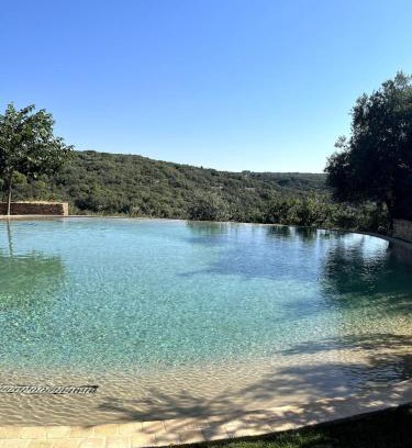Saint-Maximin Villa | Villa 6 Pers Uzes piscine lagon et vue garrigue
